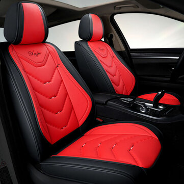 Universal Pu Leather Car Auto Front Seat Cushion Pad Cover Protector Mat Black Banggood Com - Best Cover For Leather Car Seats