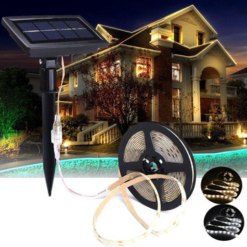 5m Smd2835 Waterproof Solar Powered Led, Solar Powered Led Garden Strip Lights