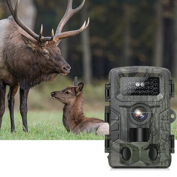 PR700 16MP Hunting Camera 1080P Resolution 120° Wide Angle IP54 Waterproof 15m PIR Sensing Night Vision Distance Outdoors Nature Discovery Photography