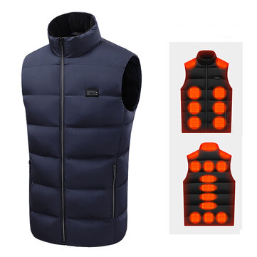 TENGOO HV-21B Heated Vest 21 Areas 4 Control Zones USB Charging Winter Warm Outdoor Electric Heating Jackets