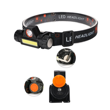XANES XPECOB 90 Rotatable LED Headlamp USB Rechargeable Outdoor Camping Hiking Cycling Fishing Light with Magnet
