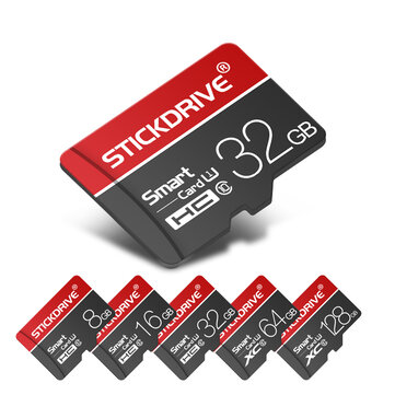 StickDrive 8GB 16GB 32GB 64GB 128GB Class 10 High Speed TF Memory Card With Card Adapter For Mobile Phone iPhone Samsung Huawei Xiaomi Redmi Note 8 Note 8 Pro