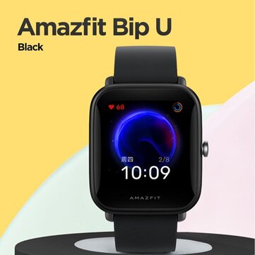 Original Amazfit Bip U 1.54 Inch Color Screen Wristband Blood Oxygen Monitor 60+ Sport Modes Tracker Microphone GPS Smart Watch Global Version