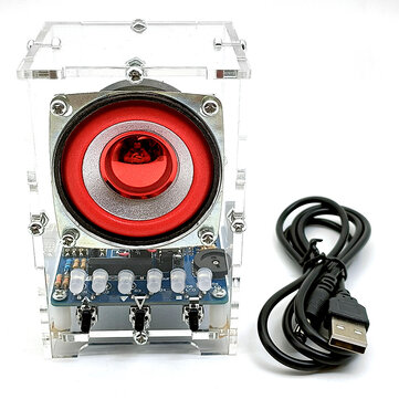 DC 5V LM386 bluetooth Audio Amplifier Board Speaker 4ohm 5W Loudspeaker Box DIY Electronic Kit Not Assembled