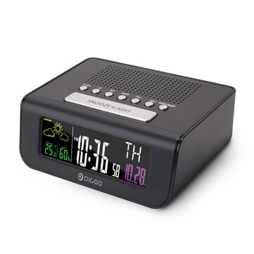Digoo Dg Fr100 Black Smartset Wireless, Alarm Clock Weather