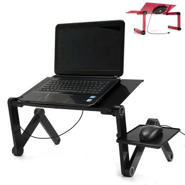 Portable Adjustable Foldable Laptop Notebook Pc Desk Table Vented