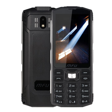 MFU A905 3.5inch 4000mAh Power Bank Tri SIM Wireless FM Big Volume Super Torch Light Feature Phone - Black
