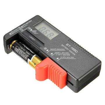 DANIU BT-168D Universal AA/AAA/C/D/9V/1.5V LCD Display Battery Tester Button Cell Volt Checker