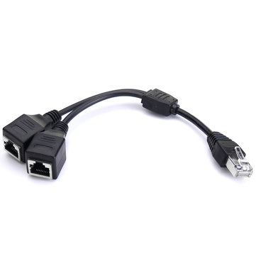 Câble adaptateur Ethernet LAN Cat 5 RJ45 mâle vers double femelle Diviseur  convertisseur de câble
