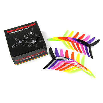 7 Pairs Kingkong / LDARC 5X4X3 5040 5 Inch 3-Blade Rainbow Colorful Propeller CW CCW for RC Drone FPV Racing