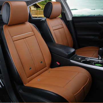 3 In 1 Leather Car Cooling Warm Heated, Massaging Car Seat Cushion