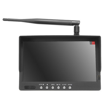 20% OFF for 5.8G 40CH FPV Monitor 7 Inch 16:9 4:3 TFT Display Auto Search Build in Battery For RC Drone