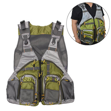 Zanlure fly fishing vest general size adjustable mutil-pocket outdoor ...