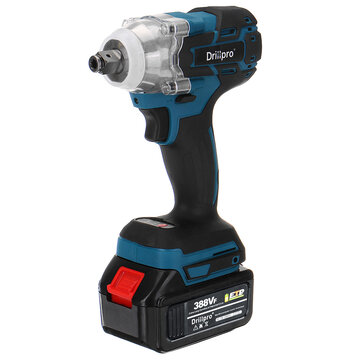 Drillpro 2 in1 520N.M Brushless Impact Cordless Electric Wrench Power Tool W/ 1/2 x Battery
