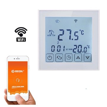 Programmable Wifi Wireless Digital Thermostat Large LCD Touch App Remote Control
