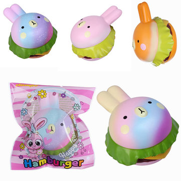 Vlampo Squishy Rabbit Hamburger Bunny Licensed Slow Rising Original Packaging Burger Collection Gift Decor