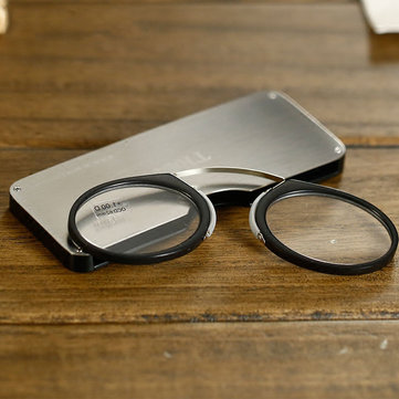 Nose Resting Portable Pocket Wallet Presbyopic Hypermetropic Reading Glasses