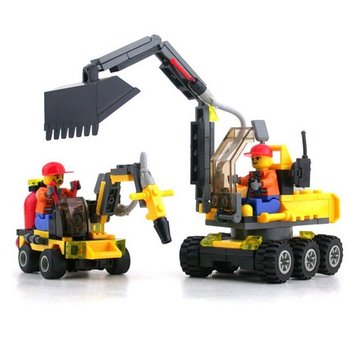 KAZI Building Block Excavator Educational Gift #6092 Fidget Toys 192Pcs 