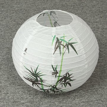 35cm Chinese Bamboo Round Paper Lantern, Chinese Lantern Lampshade