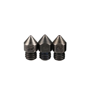 0.4mm/0.6mm/0.8mm 1.75mm Hardened Steel Nozzle for Creality CR-10/Ender3 Anet/Ma 