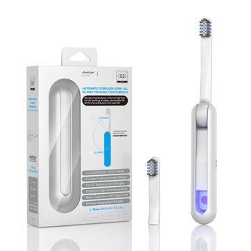 Sonic Electric Toothbrush Portable Folding Smart Automatic Disinfection 3 Modes Electric Toothbrush for Adults