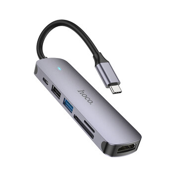 Hoco 6 In 1 HUB Type C to USB 3.0 2.0 Adapter PD60W Dock For MacBook Pro Accessories HDMI-Compatible USB-C Splitter 4K 30HZ HDTV