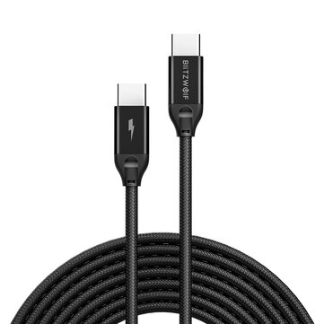 BlitzWolf® BW-HDC3 USB3.1 Gen2 Type-C Cable 1M 10Gbps USB-C PD Charging 4K@60Hz Video Sync Data Cable Nylon Material