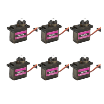 6X MG90S Metal Gear RC Micro Servo for ZOHD Volantex Airplane RC Helicopter Car Boat Model
