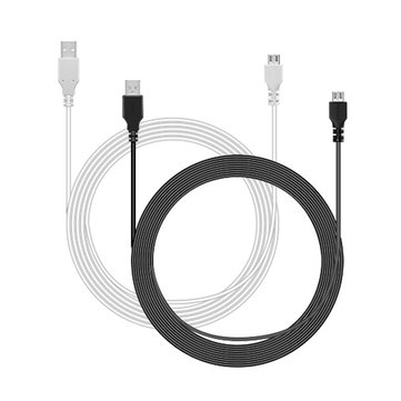 Digoo DG-BB-13MW 9.99ft 3m Long Micro USB Durable Charging Power Cable Line for IP Camera Device etc
