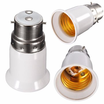 1pc B22 Male to BA15D Female Socket Base LED Halogen CFL Light Bulb Lamp Adapter 