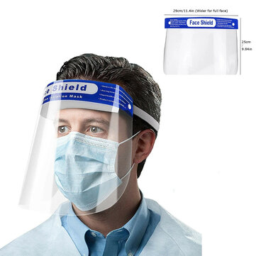 Anti-fog Transparent Plastic Full Face Shield Protective Face Mask