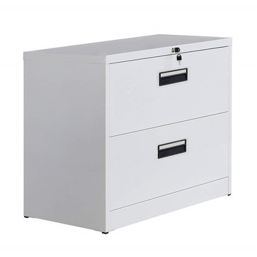 Modernluxe 2 Drawer Metal Vertical File Cabinet With Cabinet Lock And