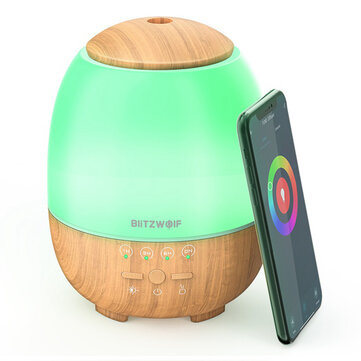 BlitzWolf® BW-FUN3 Wi-Fi Essential Oil Diffuser Ultrasonic Aromatherapy Humidifier APP Control Amazon Alexa Google Home Control with 7 Colorful Light