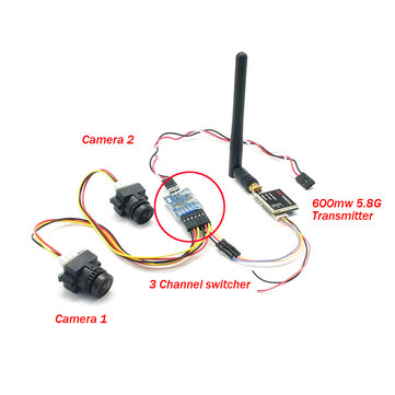 1000tvl Camera Transmitter Module FPV 600mw 5.8ghz 40 Channels for Drone for sale online