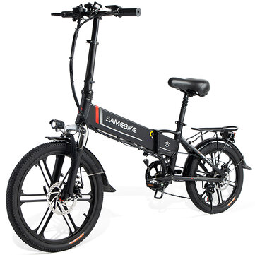 [EU Direct] SAMEBIKE 20LVXD30-II Electric Bike 10.4AH 48V 250W 25Km/h Speed Electric Moped Bike 20 inch E-bike 40-80km Mileage Electric Bike Max Load 120-150kg