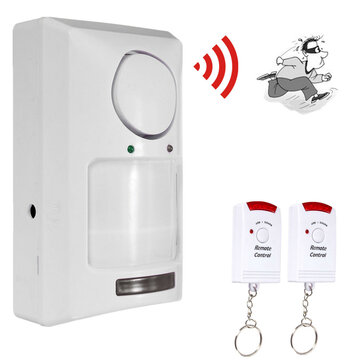 2 Remote Control Wireless IR Infrared Motion Sensor Home Alarm Security Detector