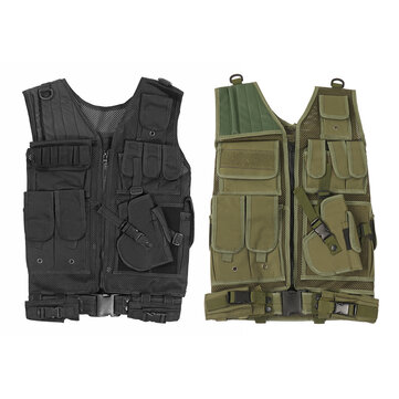 Details about   Military Vest Tactical Plate Carrier Holster Police Molle Assault Combat Gear US 