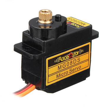 $3.89 for Racerstar MG08DS 12g Micro Metal Gear Analog Servo For RC Helicopter Car Airplane Robot