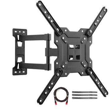 Adjustable TV Wall Mount Bracket,Spin and Tilt TV Arm Stand for Most 17 55 inch LED