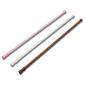 Extensible Rod for Curtains Showers 66-110 cm Door Frames & More No Drilling Stainless Steel Relaxdays Telescopic 