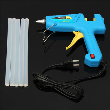 Electric Heating 100W Full Size HIgh Temp Melt Glue Gun 10Pcs Glue Sticks UK 