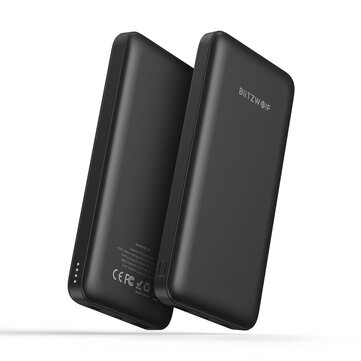 2PCS BlitzWolf® BW-P9 10000mAh 18W QC3.0 PD3.0 Fast Charging Power Bank External Battery Supply Dual Input & Dual Output for iPhone 14 Pro Max for Samsung Galaxy Note S21 Ultra Huawei Mate 50 OnePlus 9 Pro