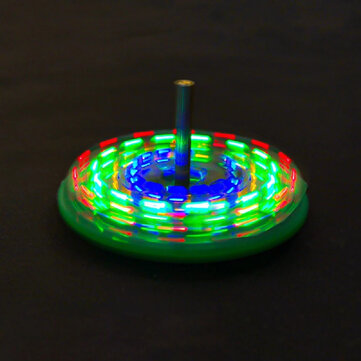 Desktop LED Rotating Gyro Kit Cover Flashing Lights DIY Fun Electronic Welding Product Kit