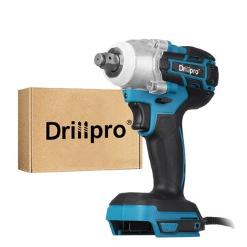 Drillpro 18V 0-3200RPM Cordless Impact Wrench Driver Brushless Motor With LED Light Electric Wrench Adapted for Makita DTW285Z