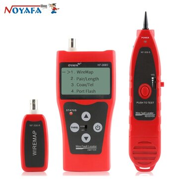 NOYAFA NF-308S Network Cable Tester Measure Length Wiremap Tester LCD Display Cable Tracker RJ45 RJ11 Network Tester Tools