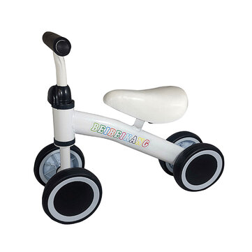 4 Wheel Kids Adjustable Tricycle Baby Toddler Balance Bike Push Scooter Walker Bicycle for Balance Training for 18 Mouths to 2 or 3 or 4 or 5 Year Old BoysandGirls Gifts