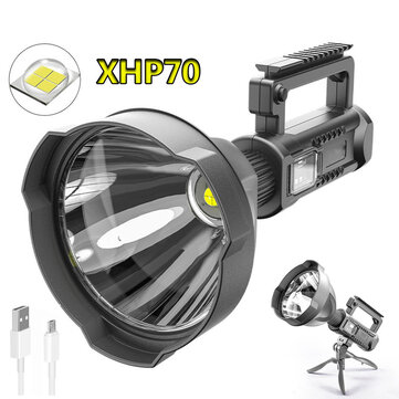 XMUND XD FL18 XHP70 1500m Brightness LED Floodlight with Tripod 8000mAh USB Phone Power Bank Rechareable Poweful Searching Flashlight