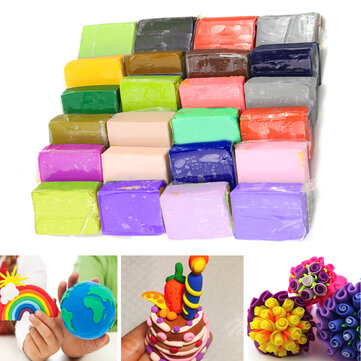 32pcs Malleable  Polymer Modelling Soft Clay Blocks Plasticine Craft DIY Toy 