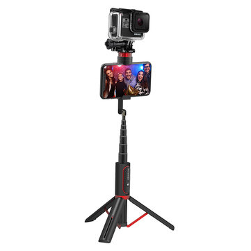 BlitzWolf BW BS10 Sport All In One Portable Tripod Selfie Stick with 1 or 4 Screw Port for Camera Mobile Phones
