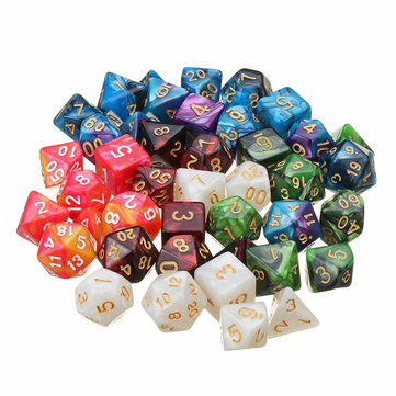 42Pcs 6 Set Polyhedral Dice For DND RPG MTG Role Playing Board Game with 